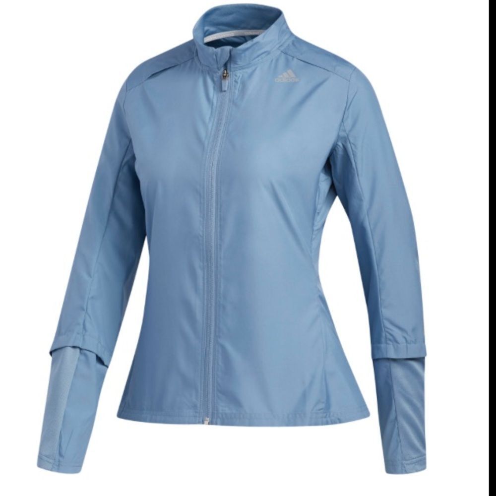 Adidas Women's Sky Blue running Jacket NWOT SIZE M
